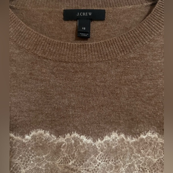 Women's J.Crew Wool Blend Knit Design Tan Crewneck
Long Sleeve Sweater Size XS. - Picture 3 of 7